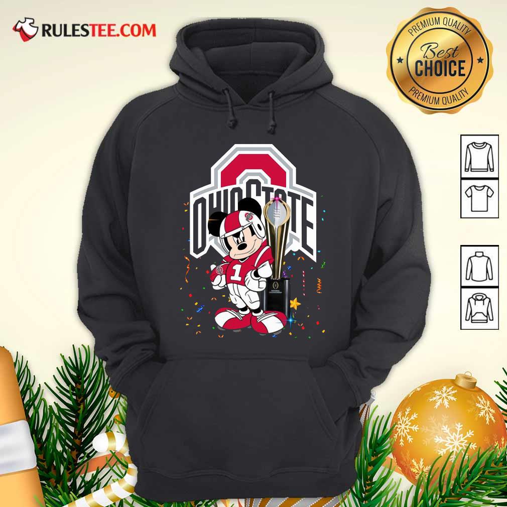 Official Mickey Mouse And Cup Ohio State Buckeyes Shirt - Image 2