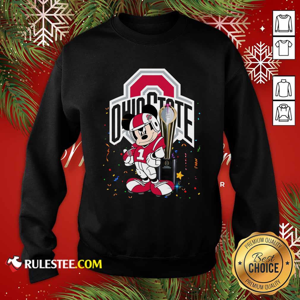 Official Mickey Mouse And Cup Ohio State Buckeyes Shirt - Image 5
