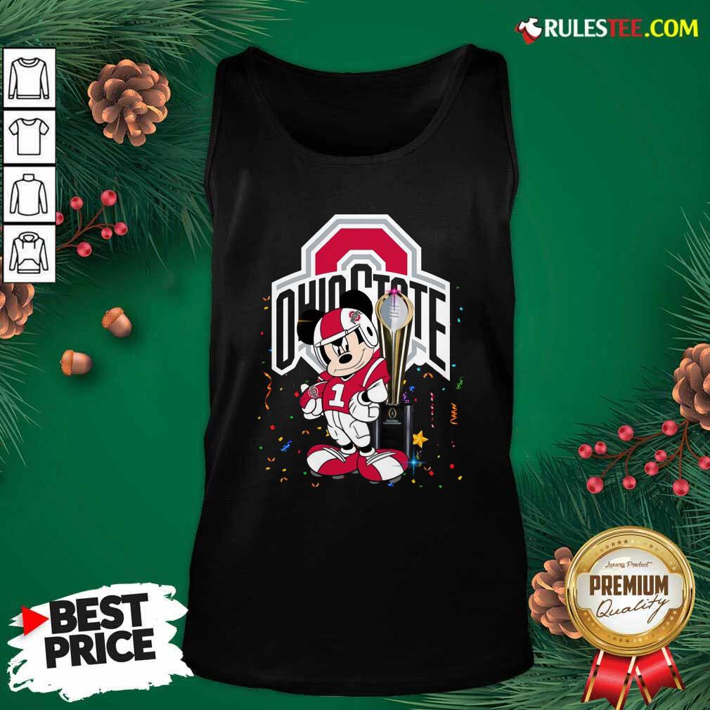 Official Mickey Mouse And Cup Ohio State Buckeyes Shirt - Image 4