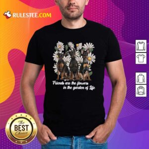 Official Miniature Pinscher Dogs Friends Are The Flowers In The Garden Of Life Shirt