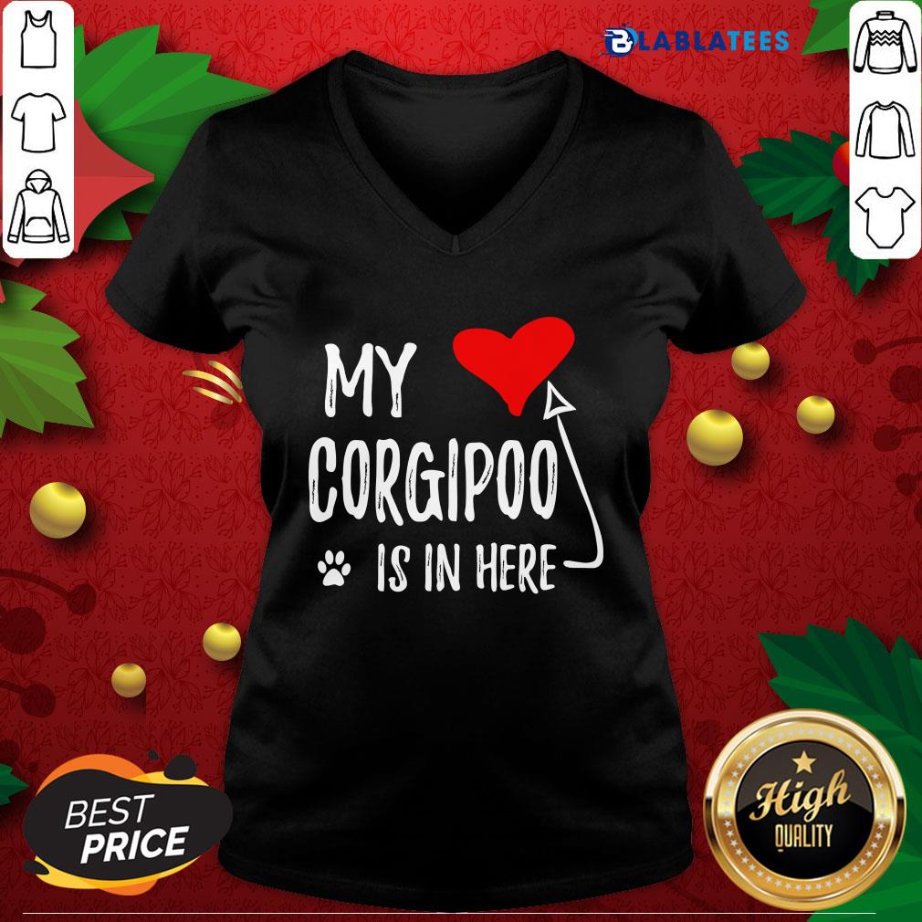 Official My Corgipoo Is In Here Corgipoo In My Heart Dog Mom Shirt - Image 5