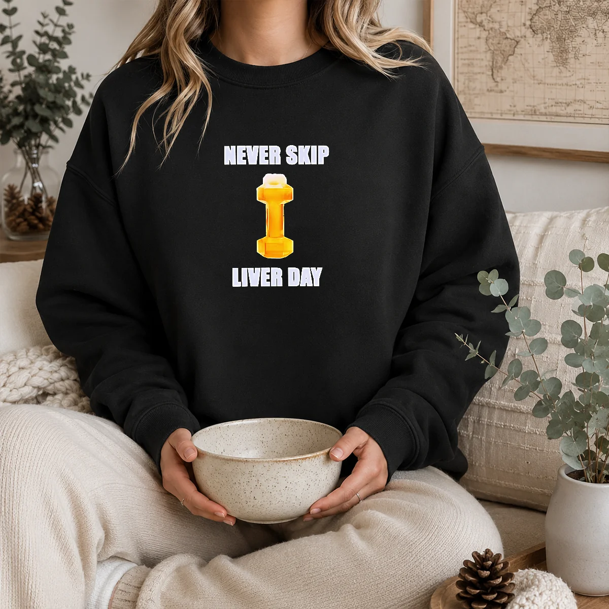 Official Never Skip Liver Day Beer X Dumbbell Gym Shirt - Image 5