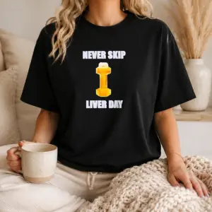 Official Never Skip Liver Day Beer X Dumbbell Gym Shirt