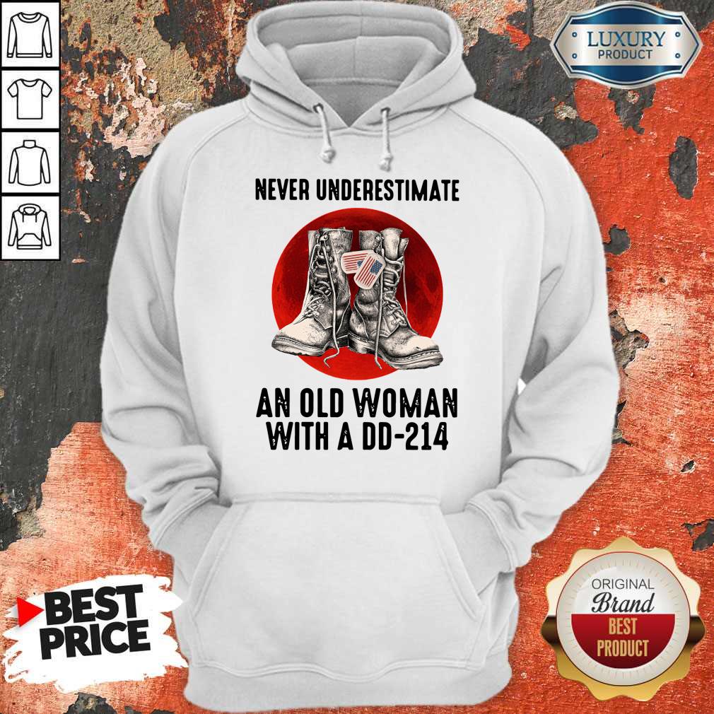 Official Never Underestimate An Old Woman With A Dd 214 Shirt - Image 3