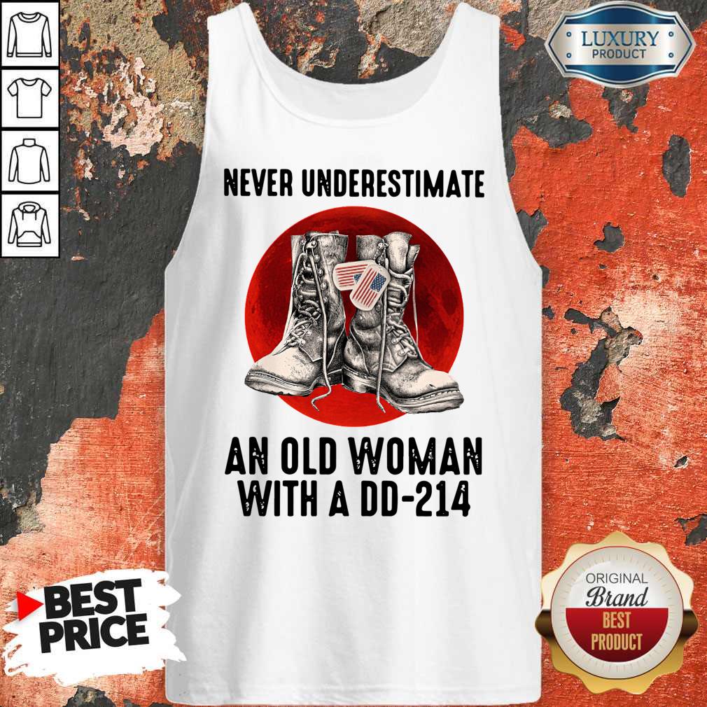 Official Never Underestimate An Old Woman With A Dd 214 Shirt - Image 5