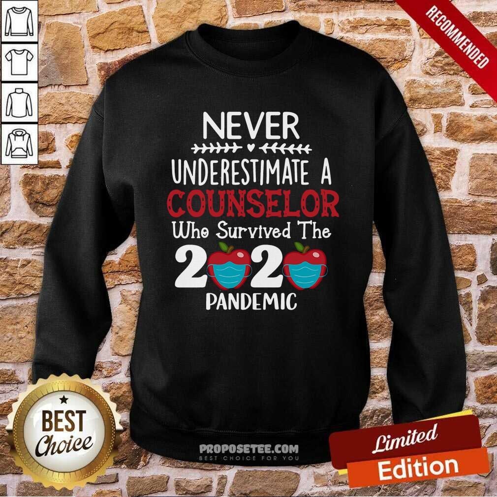 Official Never Underestimate Counselor Survived The 2020 Pandemic Shirt - Image 5