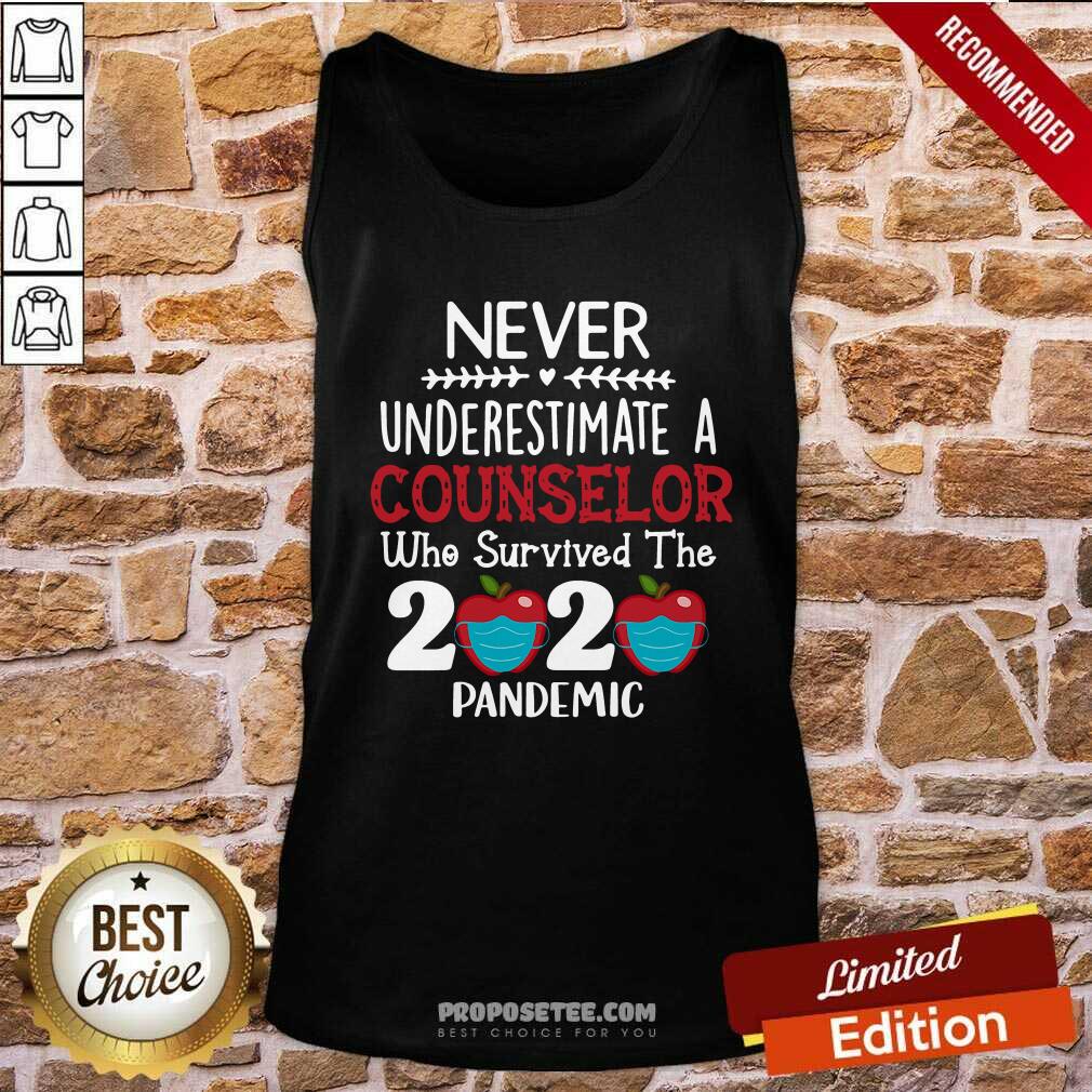 Official Never Underestimate Counselor Survived The 2020 Pandemic Shirt - Image 4