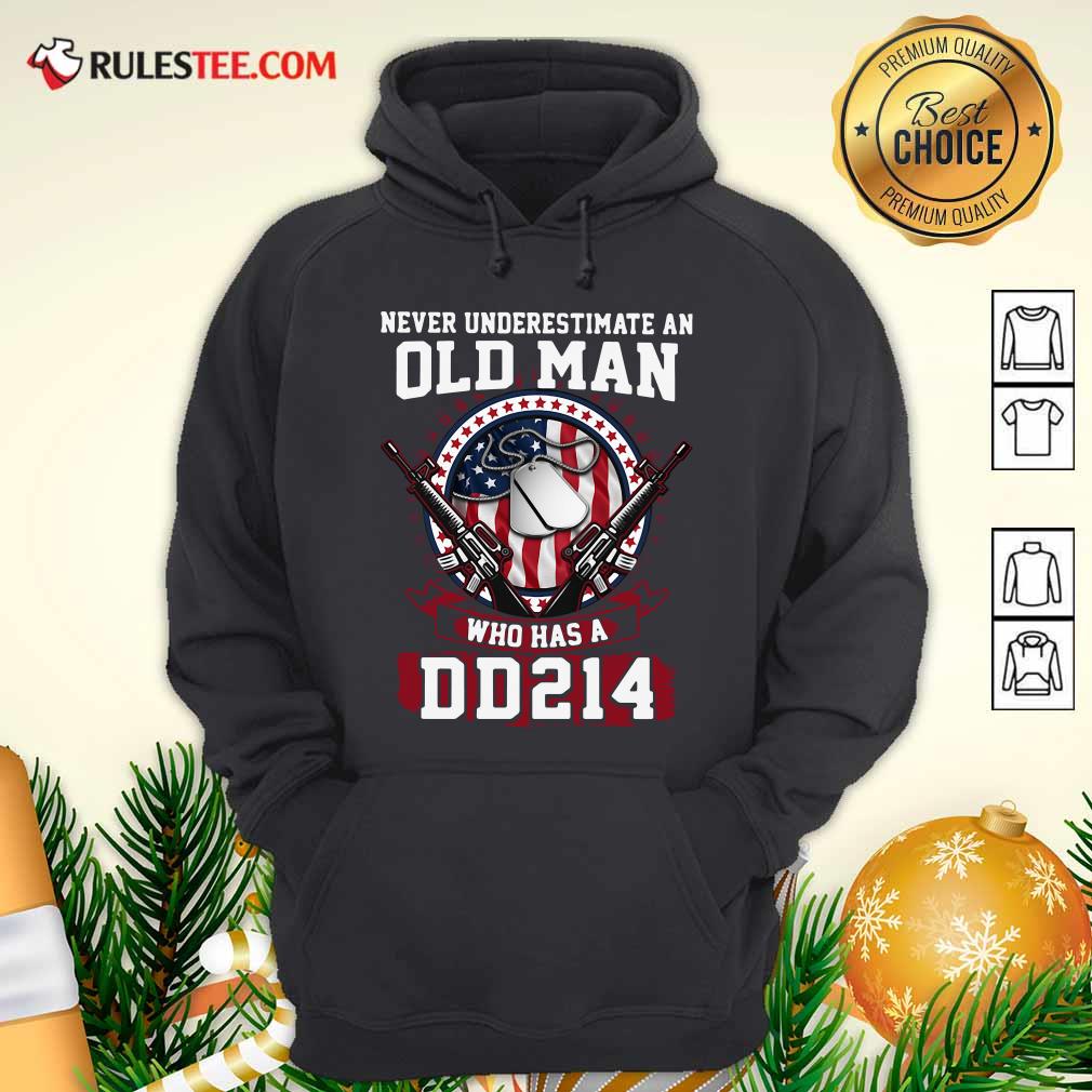 Official Never Underestimate Old Man Who Has A DD214 Shirt - Image 2
