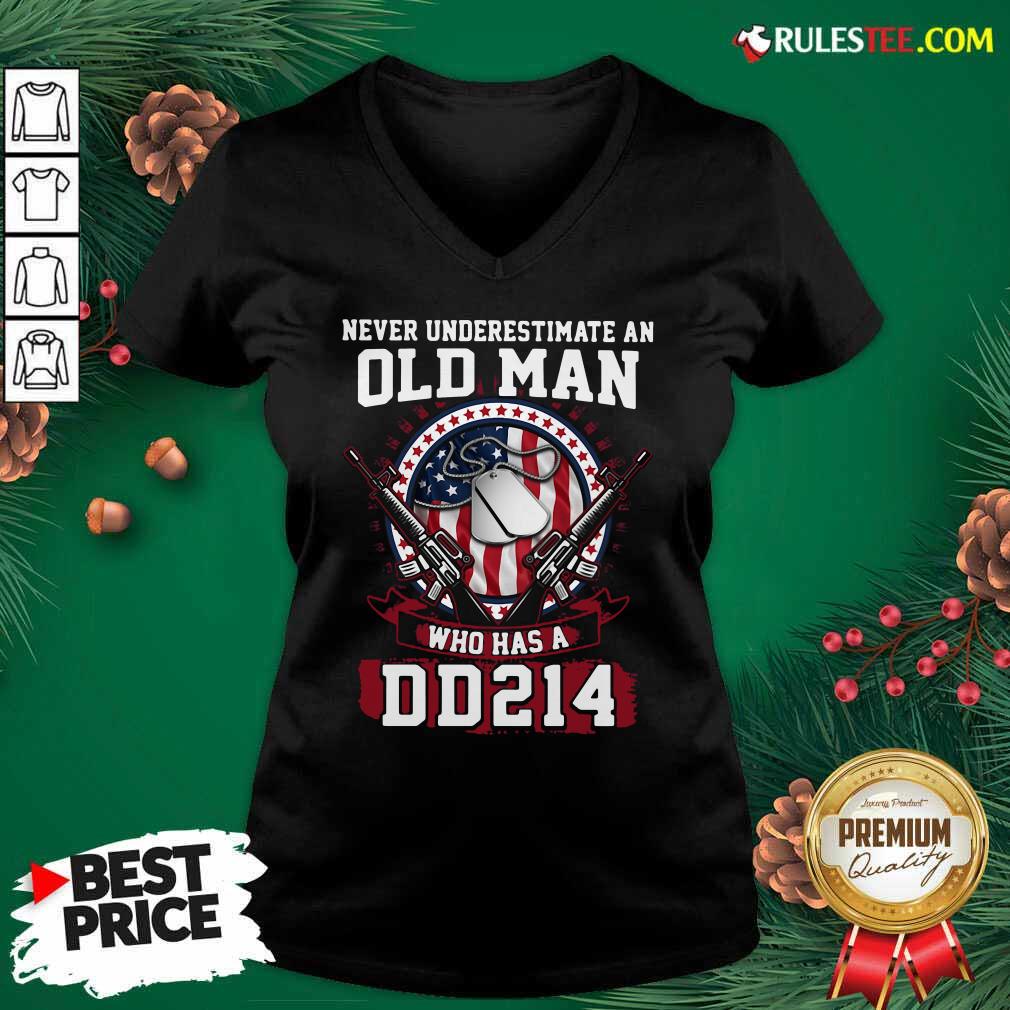 Official Never Underestimate Old Man Who Has A DD214 Shirt - Image 3