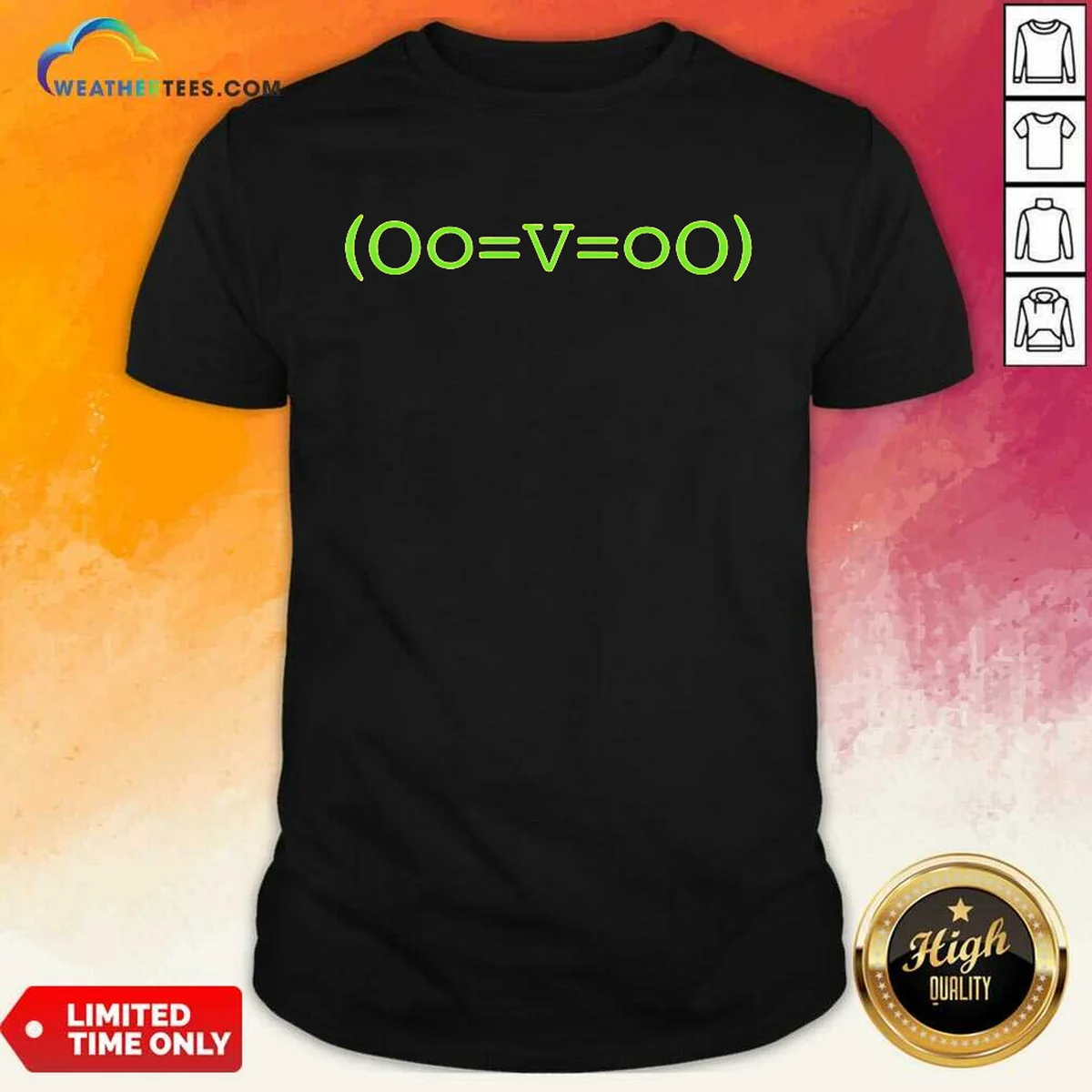 Official OO Equal V Equal OO Abstract Symbol Shirt