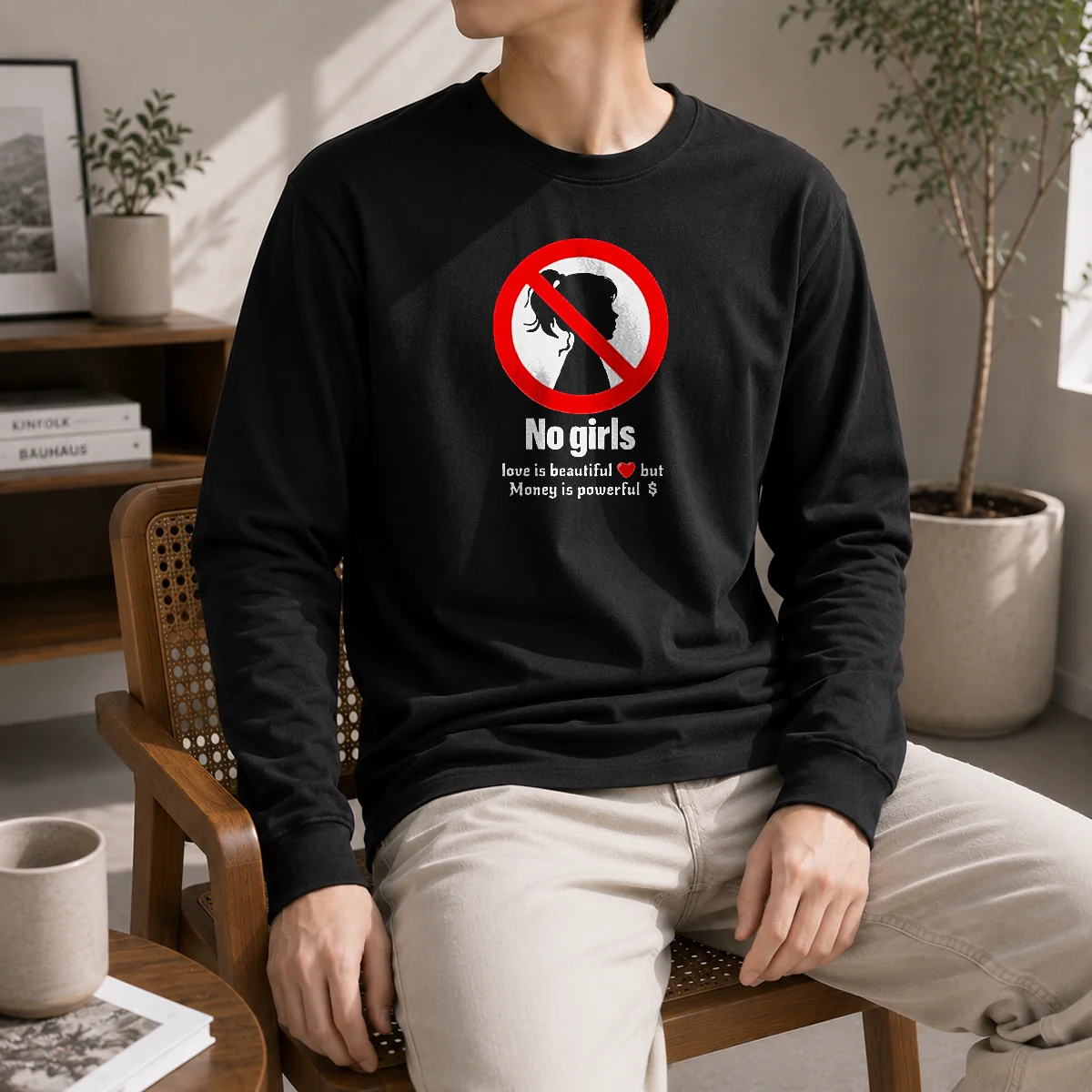Official Original No Girls Love Is Beautiful But Money Is Powerful Shirt - Image 6