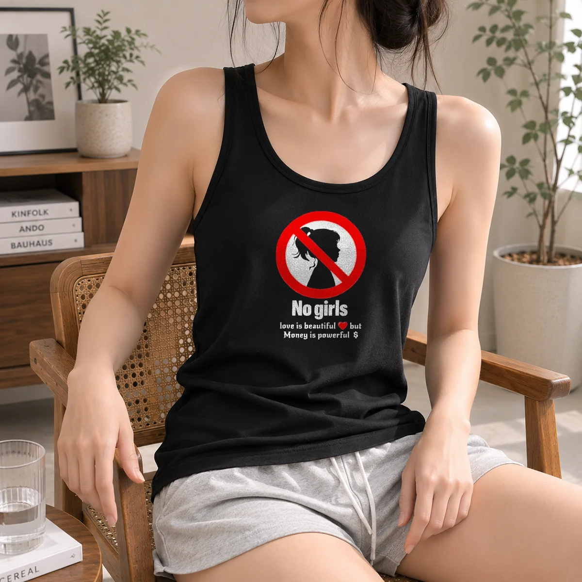 Official Original No Girls Love Is Beautiful But Money Is Powerful Shirt - Image 3
