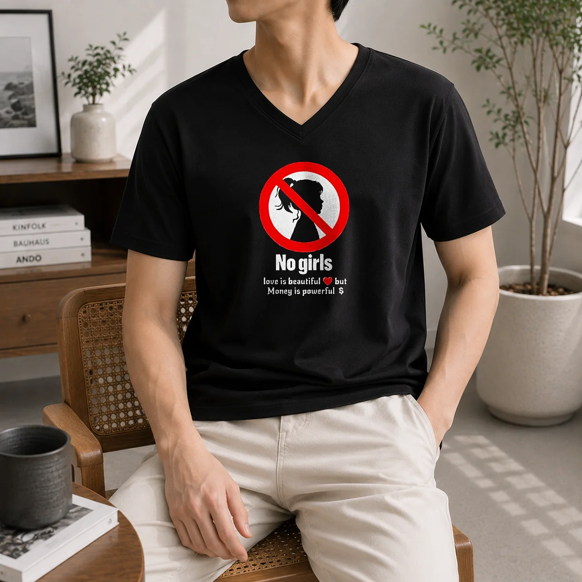 Official Original No Girls Love Is Beautiful But Money Is Powerful Shirt - Image 2