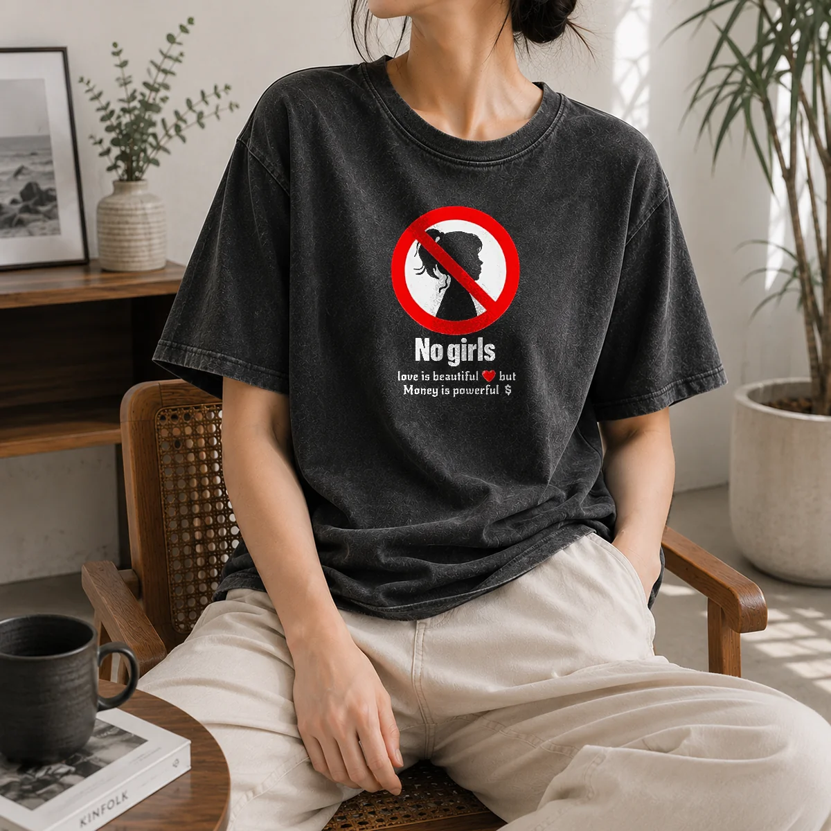 Official Original No Girls Love Is Beautiful But Money Is Powerful Shirt - Image 8