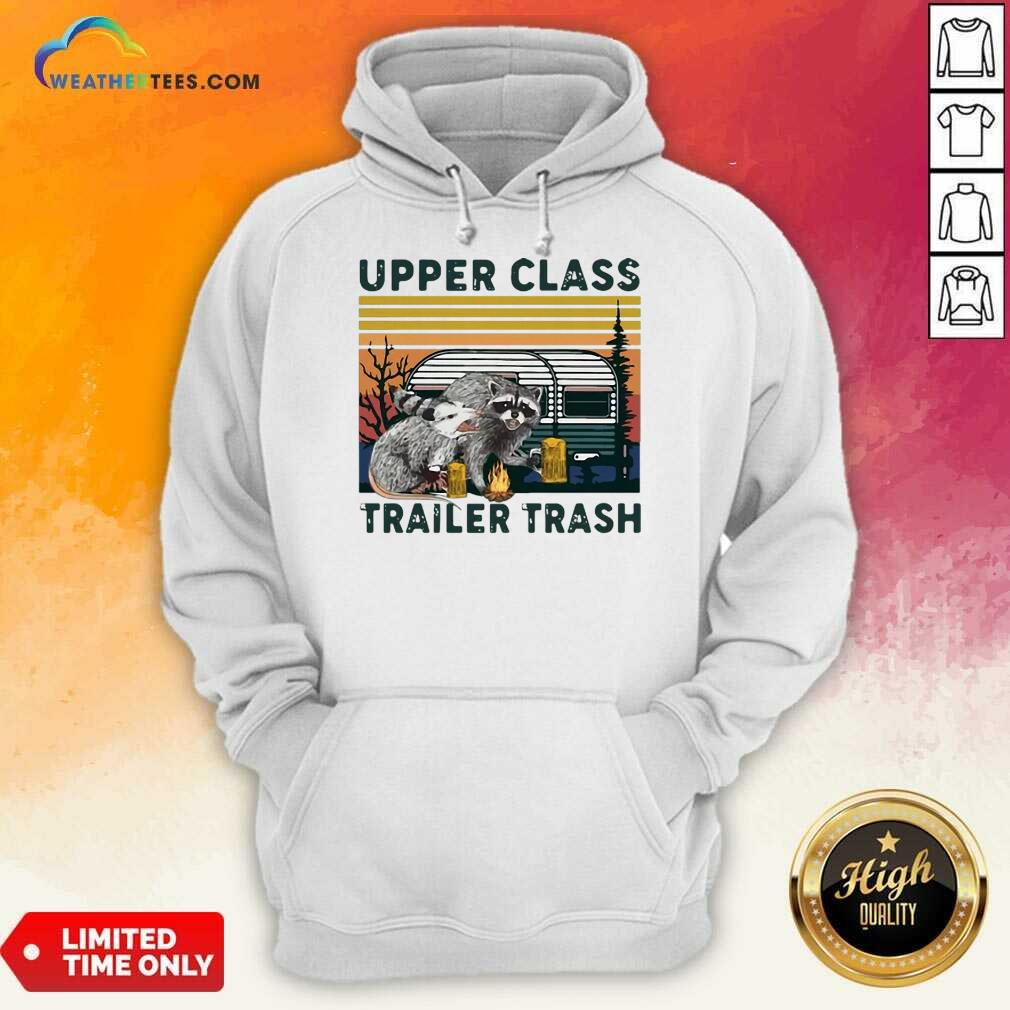 Official Raccoons And Opossums Upper Class Trailer Trash Vintage Shirt - Image 2