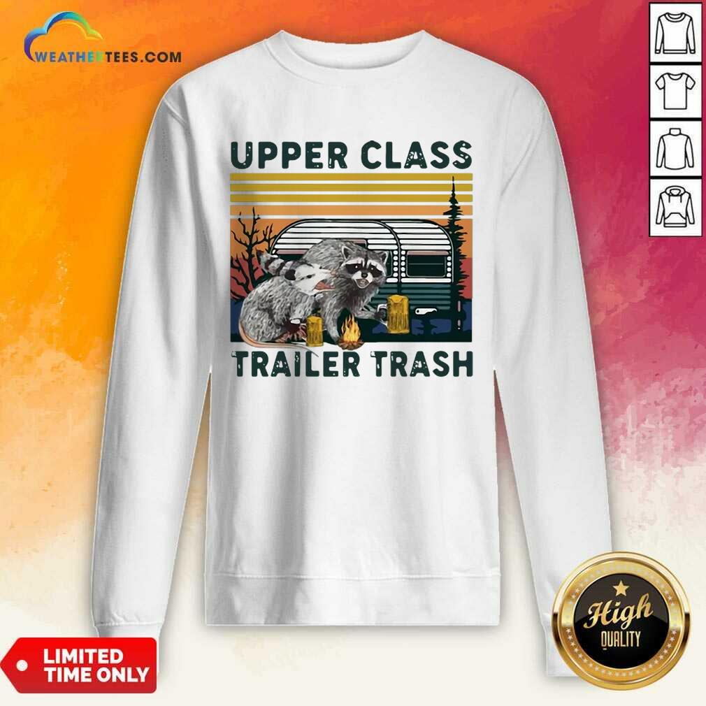 Official Raccoons And Opossums Upper Class Trailer Trash Vintage Shirt - Image 5