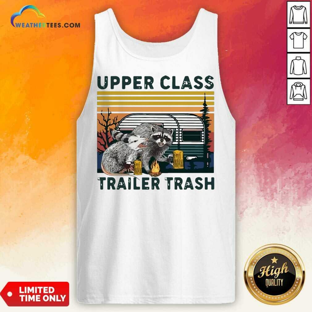 Official Raccoons And Opossums Upper Class Trailer Trash Vintage Shirt - Image 4