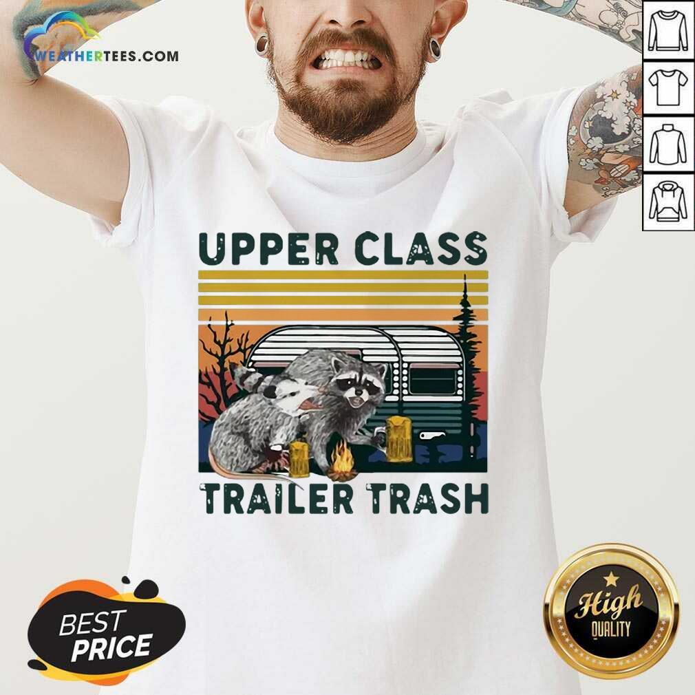 Official Raccoons And Opossums Upper Class Trailer Trash Vintage Shirt - Image 3