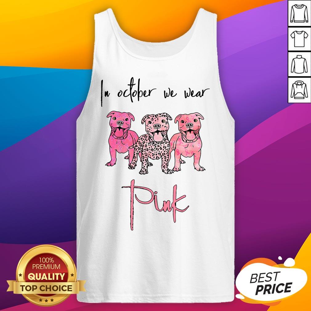 Official Pitbull In October We Wear Pink Shirt - Image 5
