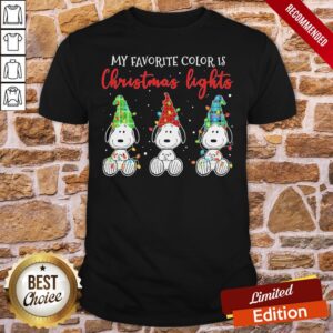 Official Plaid Snoopys My Favorite Color Is Christmas Lights Shirt