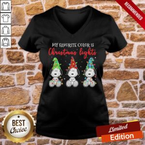 Alternative view of Official Plaid Snoopys My Favorite Color Is Christmas Lights Shirt