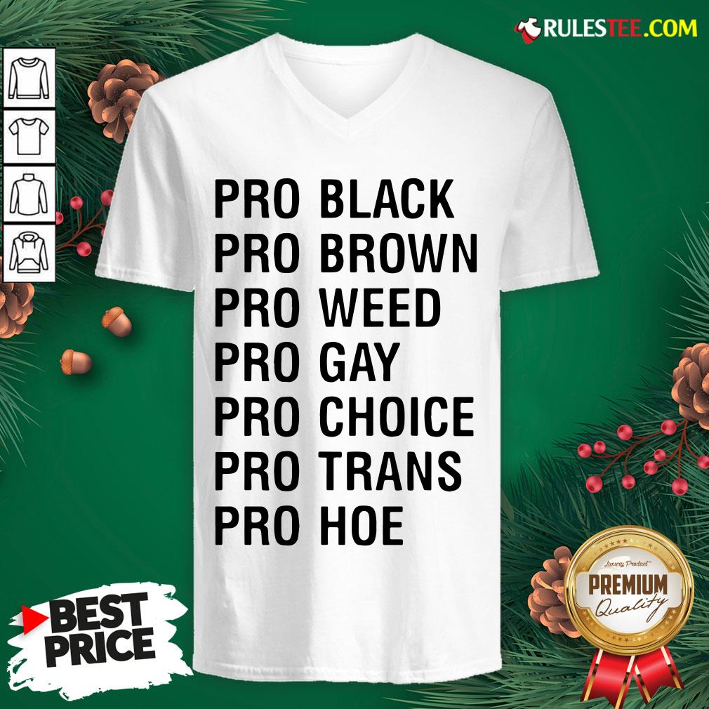 Official Pro Black Brown Weed Gay Choice Trans Hoe Shirt - Image 3