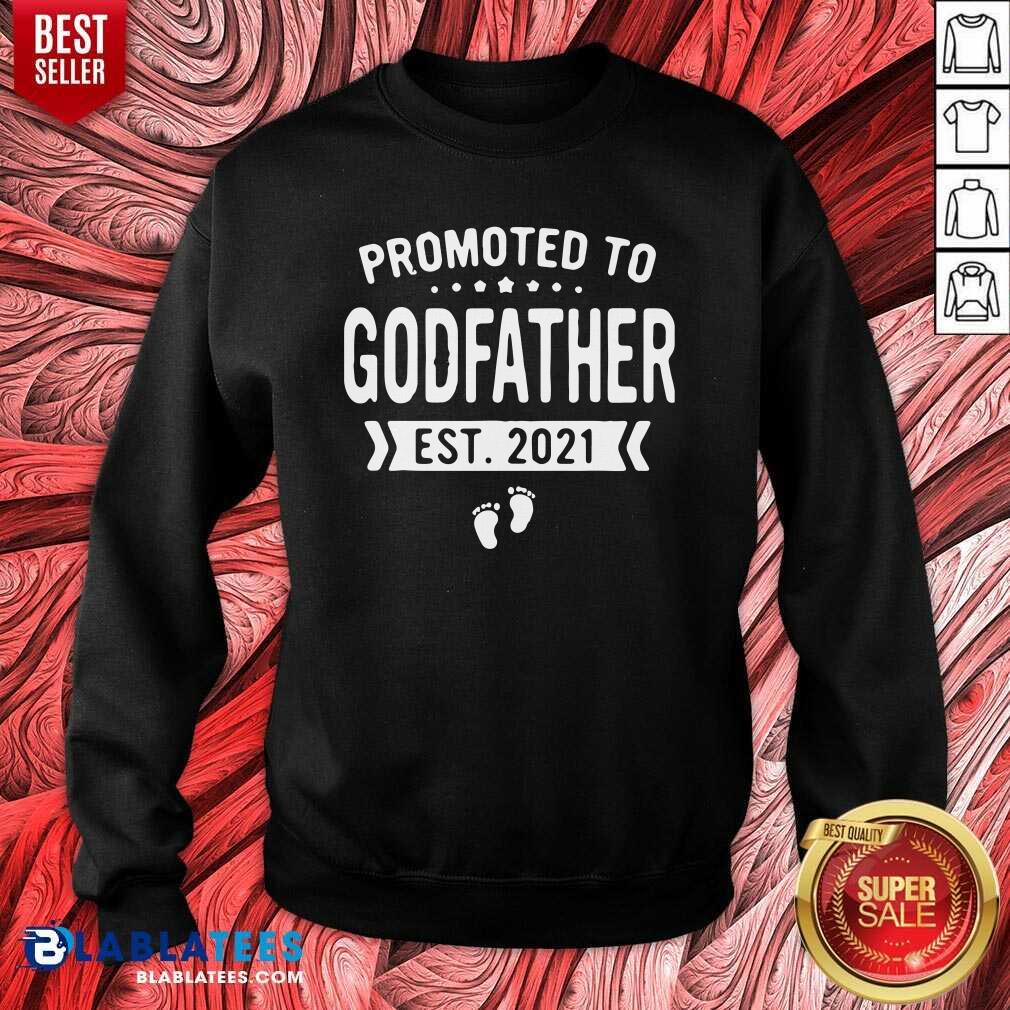 Official Promoted To Godfather Est 2021 Shirt - Image 4