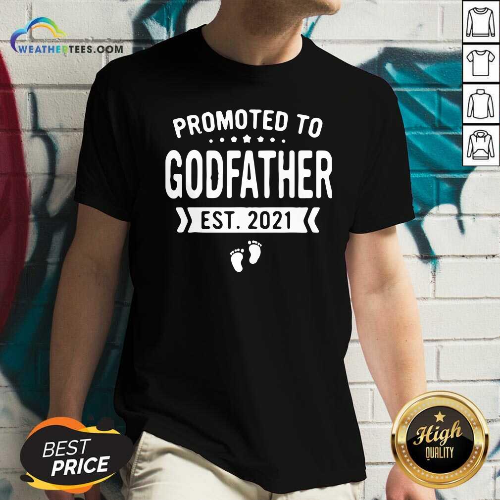 Official Promoted To Godfather Est 2021 Shirt - Image 2