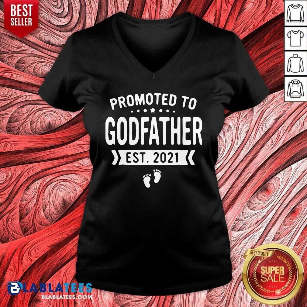Official Promoted To Godfather Est 2021 Shirt - Image 2