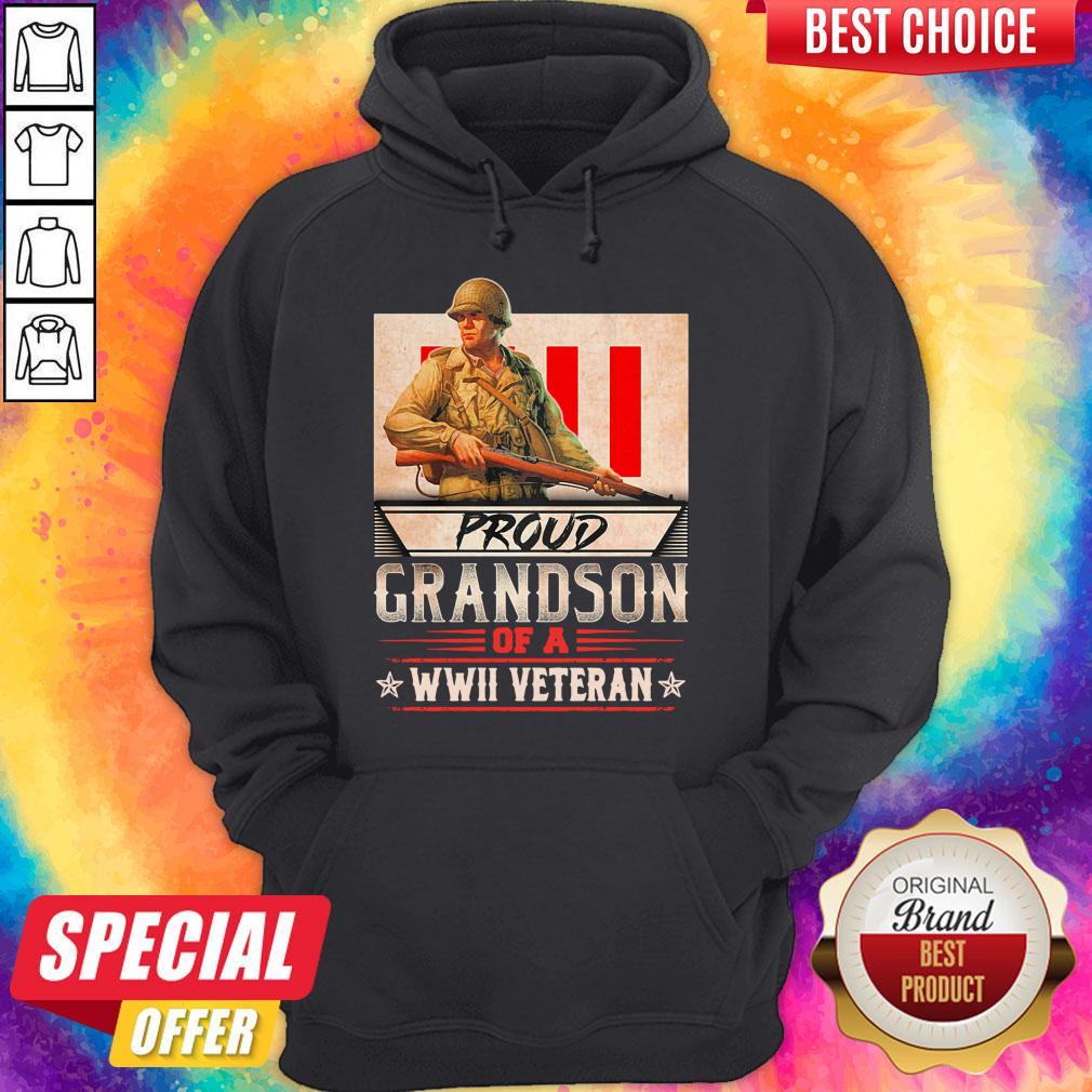 Official Proud Grandson Of A Wwii Veteran T-Shirt - Image 3