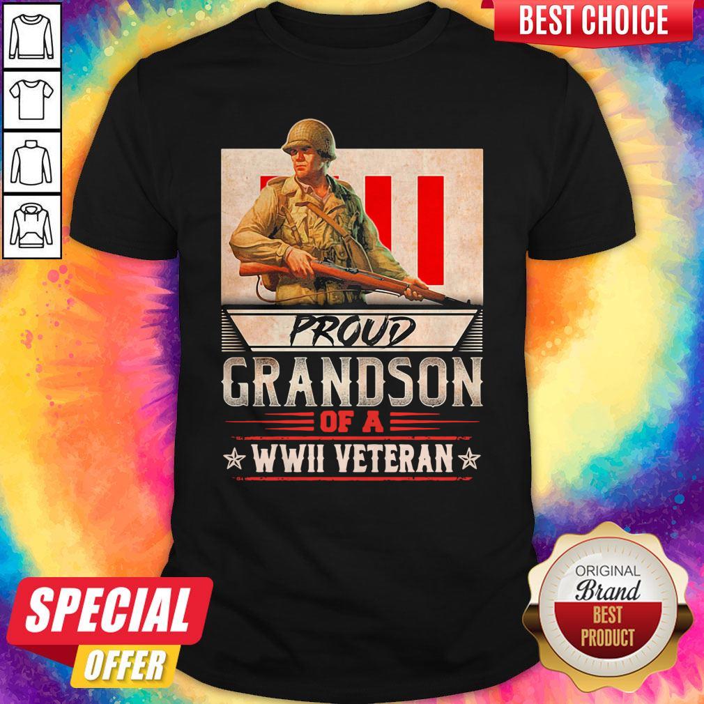 Official Proud Grandson Of A Wwii Veteran T-Shirt