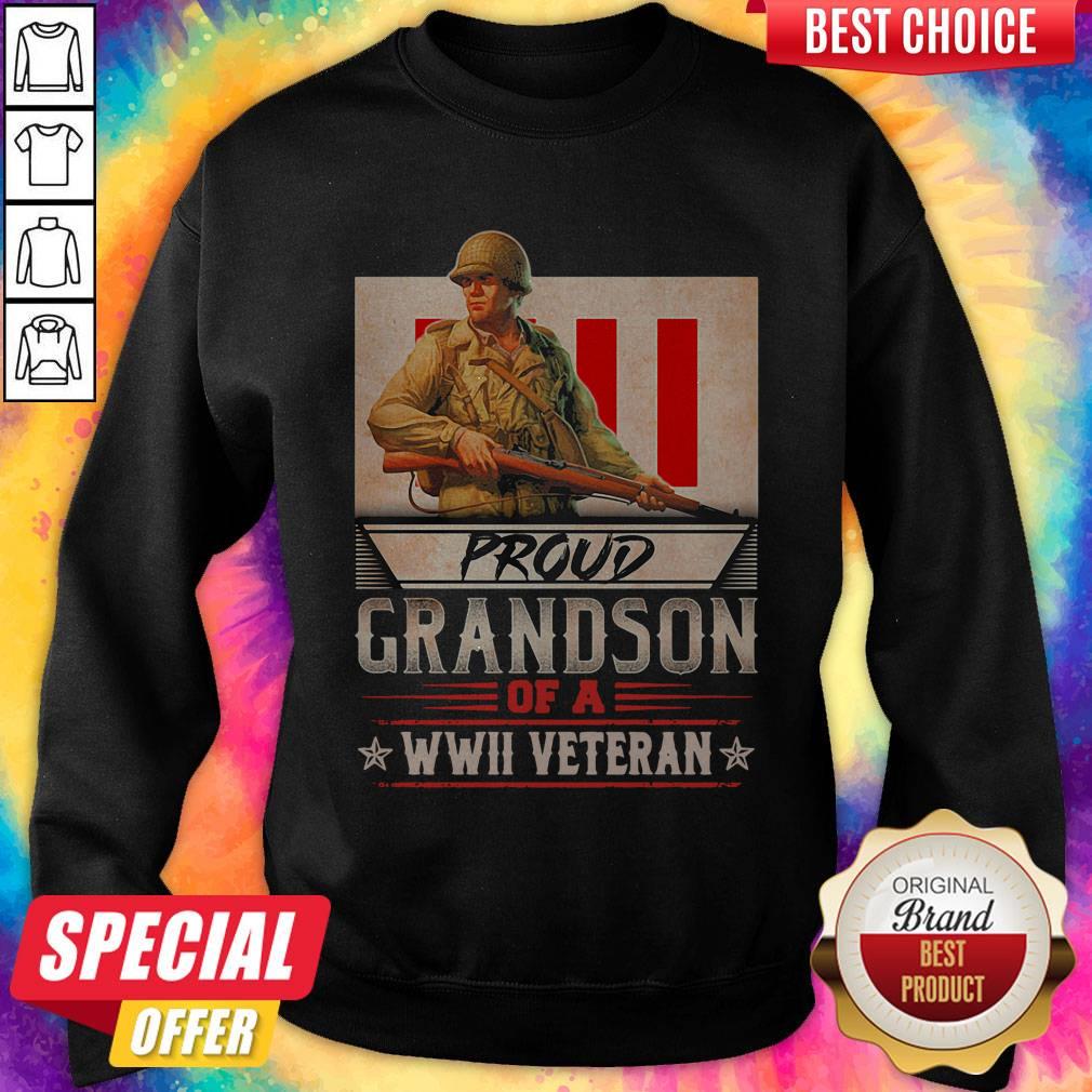 Official Proud Grandson Of A Wwii Veteran T-Shirt - Image 5