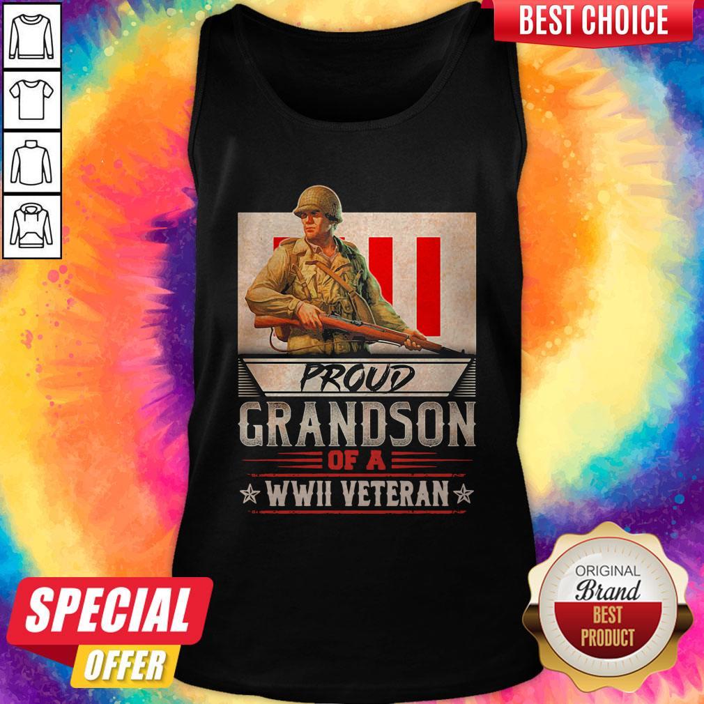 Official Proud Grandson Of A Wwii Veteran T-Shirt - Image 2