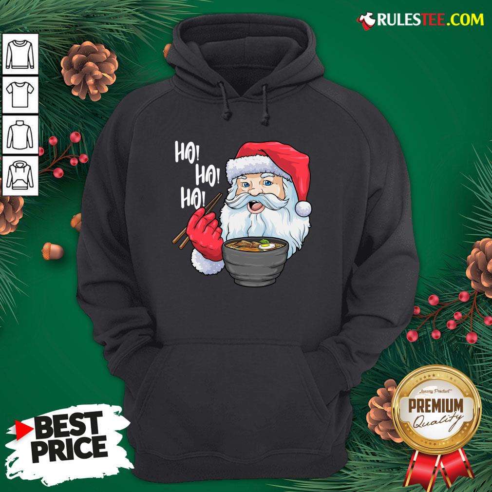 Official Santa Claus Eats Noodles Merry Christmas Shirt - Image 2
