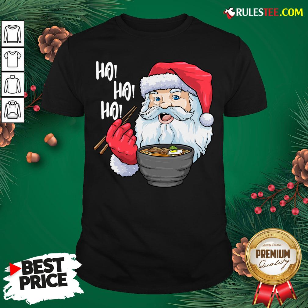 Official Santa Claus Eats Noodles Merry Christmas Shirt