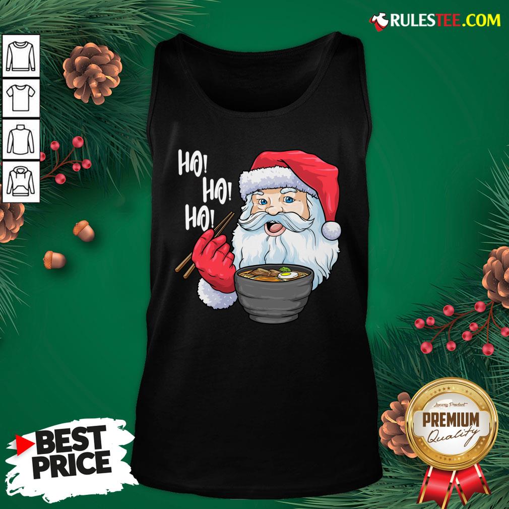 Official Santa Claus Eats Noodles Merry Christmas Shirt - Image 4