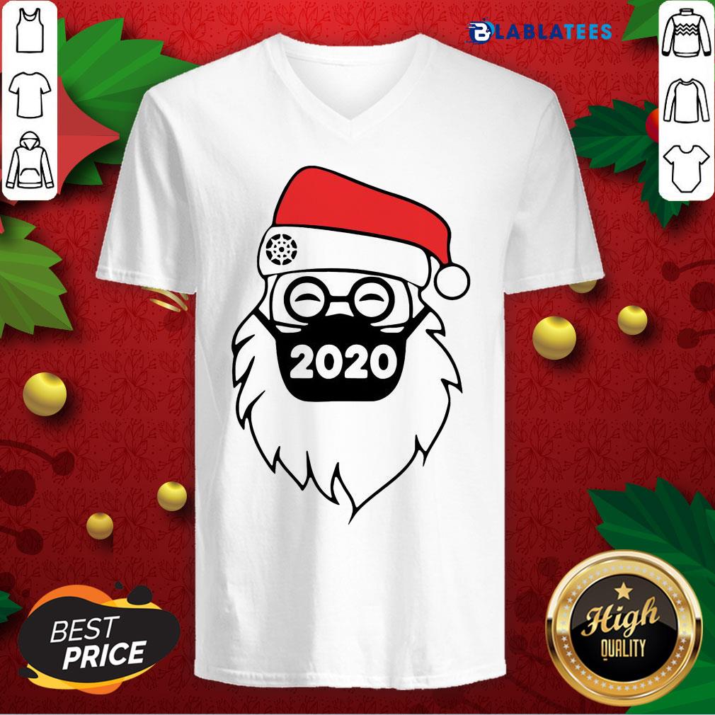 Official Santa Wearing Mask 2020 Christmas Shirt - Image 3