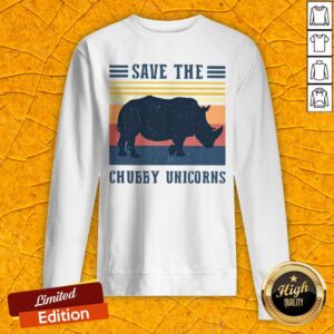 Alternative view of Official Save The Chubby Unicorns Vintage Retro Shirt
