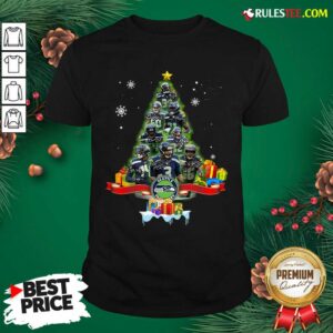 Official Seattle Seahawks Player Signatures Christmas Tree Shirt
