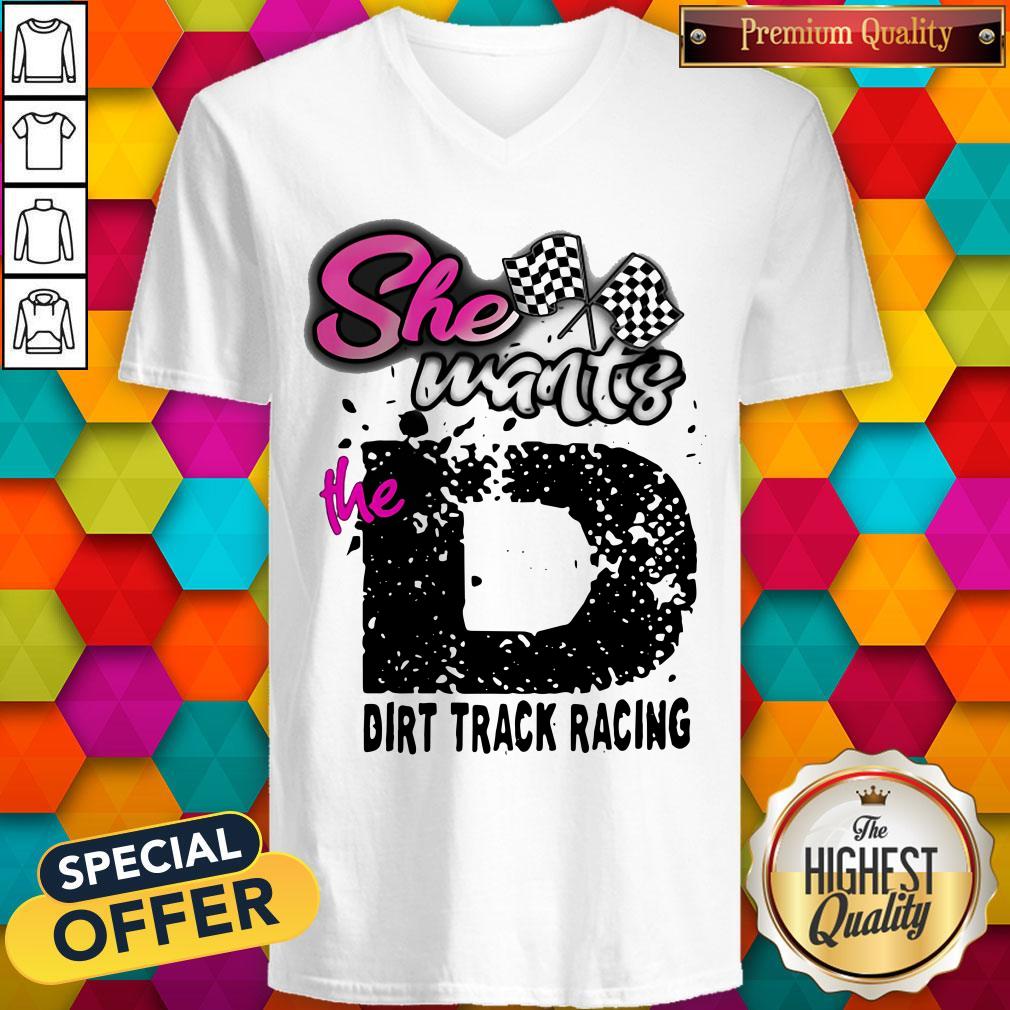 Official She Wants The D Dirt Track Racing Shirt - Image 3