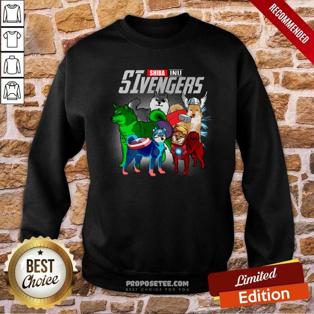 Official Shiba Inu Marvel Avengers SIvengers Shirt - Image 4