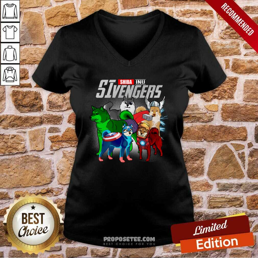Official Shiba Inu Marvel Avengers SIvengers Shirt - Image 2