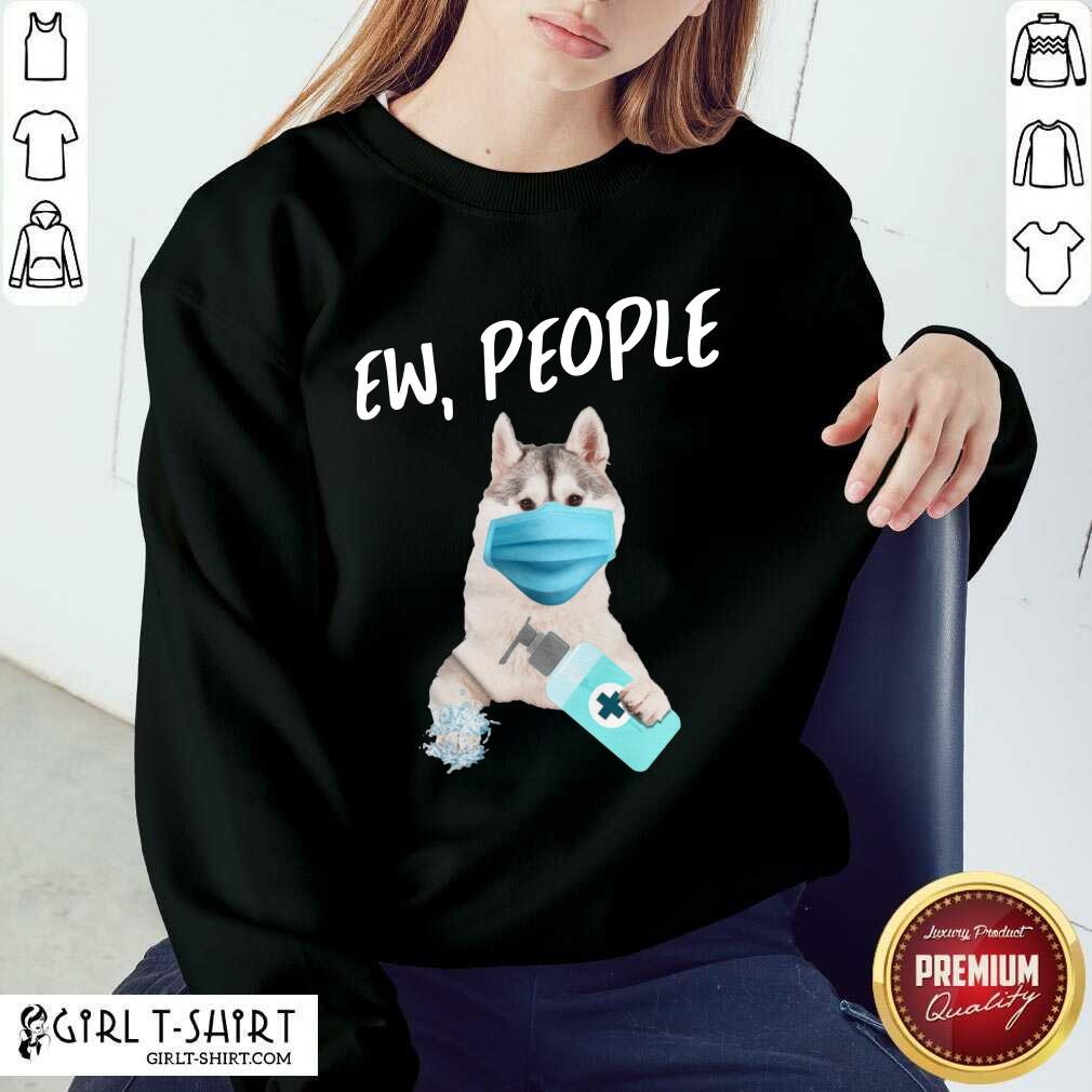 Official Siberian Husky Face Mask Ew People Shirt - Image 4