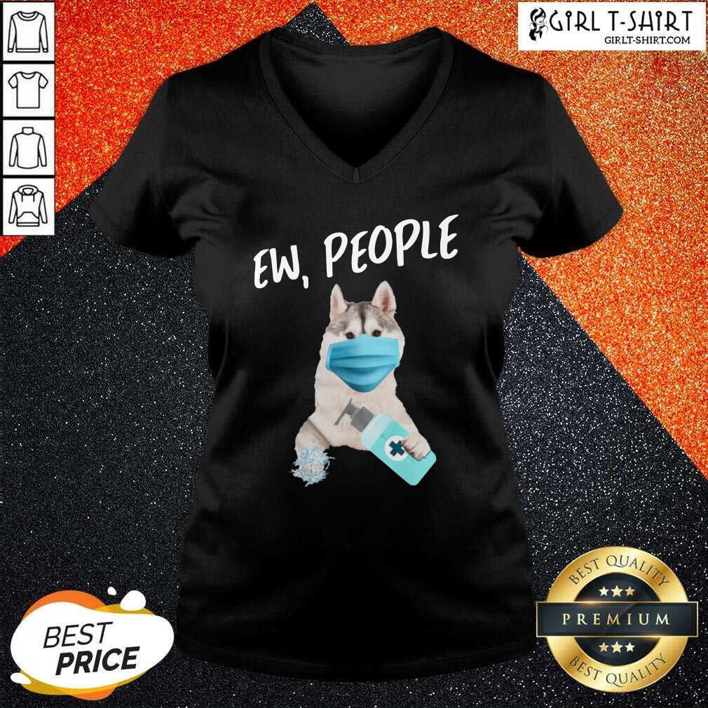 Official Siberian Husky Face Mask Ew People Shirt - Image 2