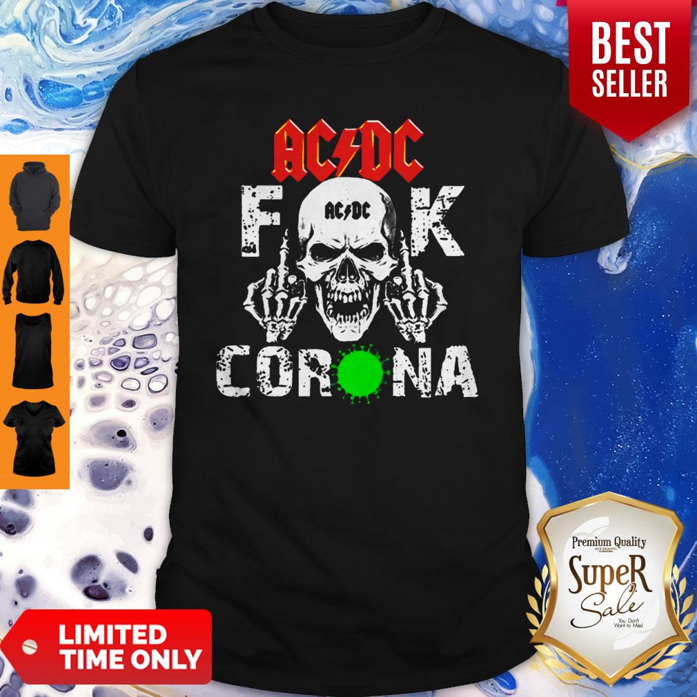 Official Skull ACDC Fuck Coronavirus Shirt