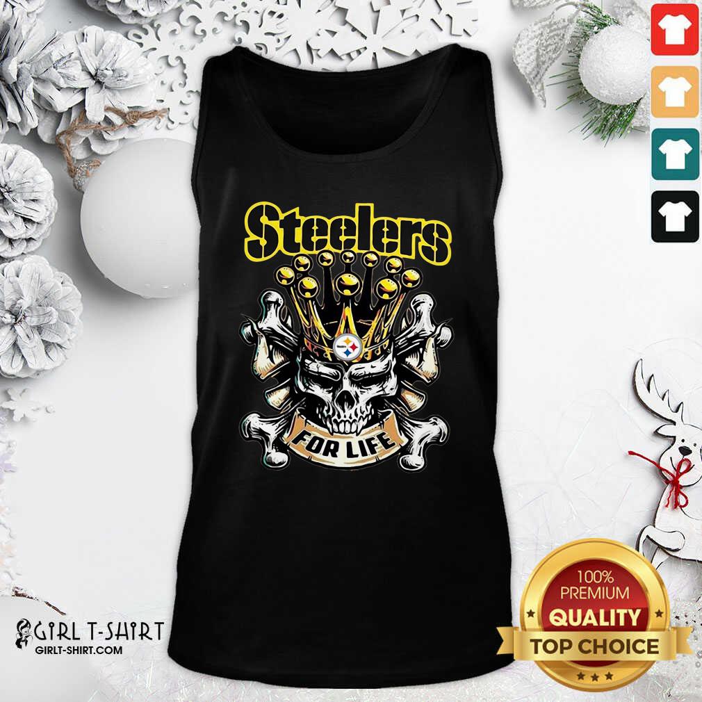 Official Skull Pittsburgh Steelers For Life Shirt - Image 4