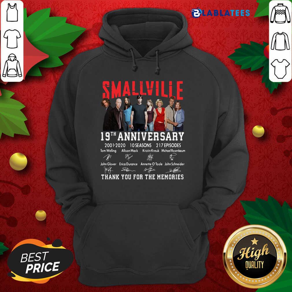 Official Smallville 19th Anniversary 2001 2020 Thank You For The Memories Signature Shirt - Image 2