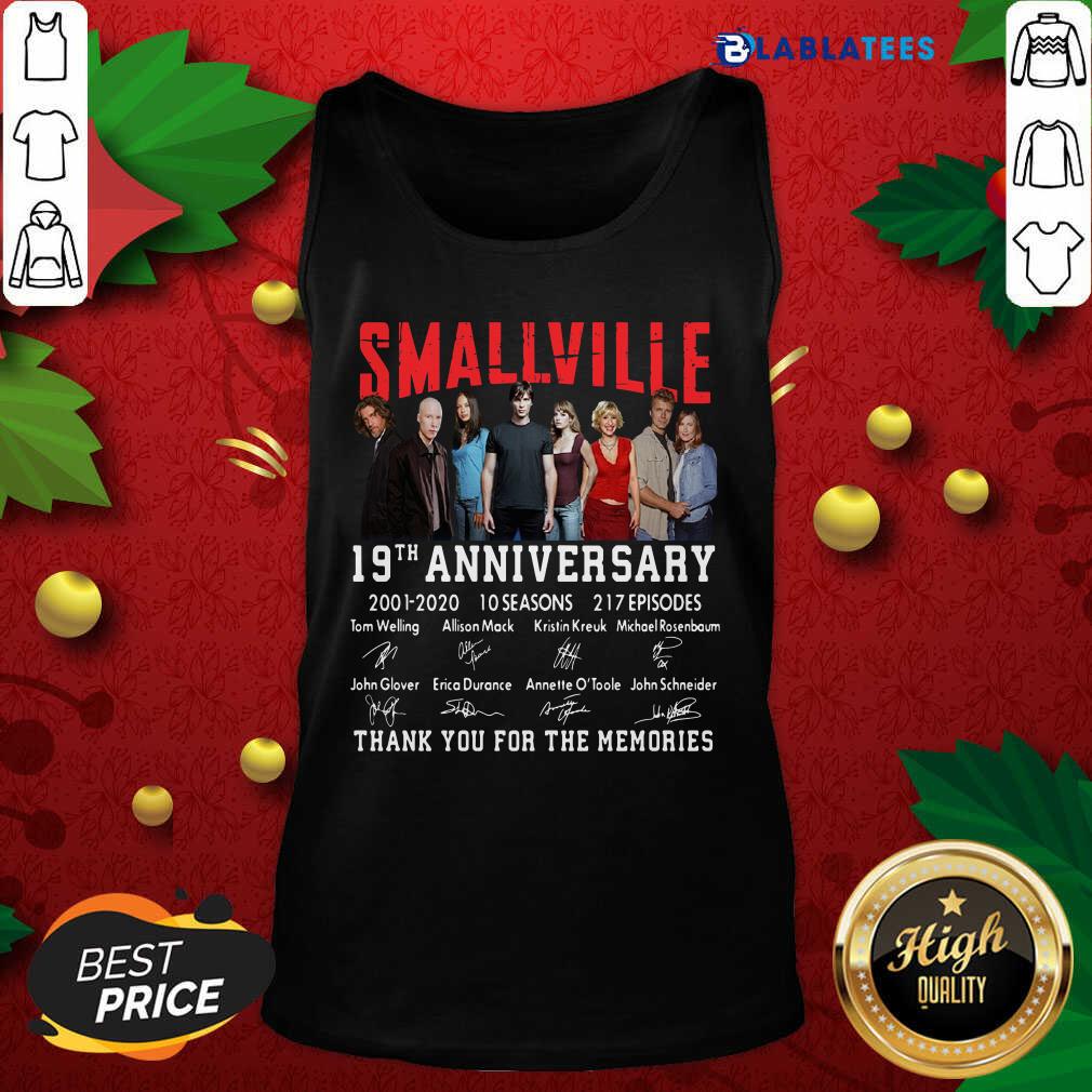 Official Smallville 19th Anniversary 2001 2020 Thank You For The Memories Signature Shirt - Image 5
