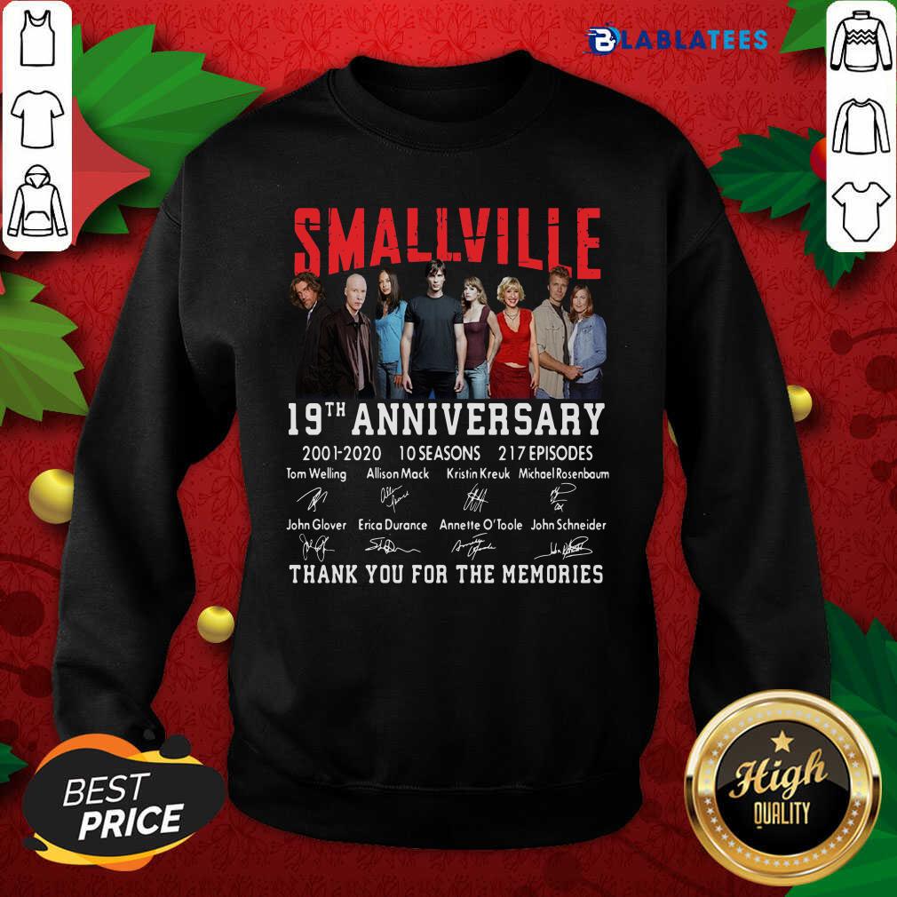 Official Smallville 19th Anniversary 2001 2020 Thank You For The Memories Signature Shirt - Image 3
