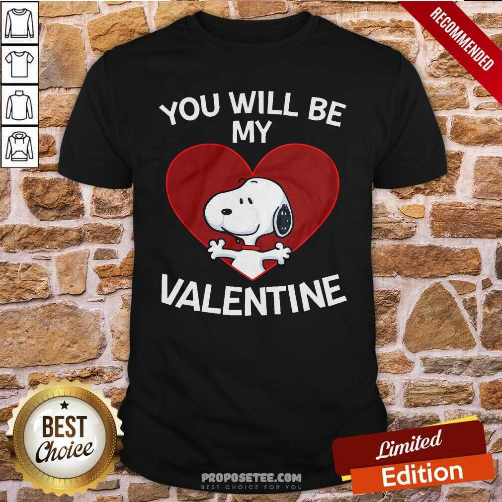 Official Snoopy Heart You Will Be My Valentine Shirt
